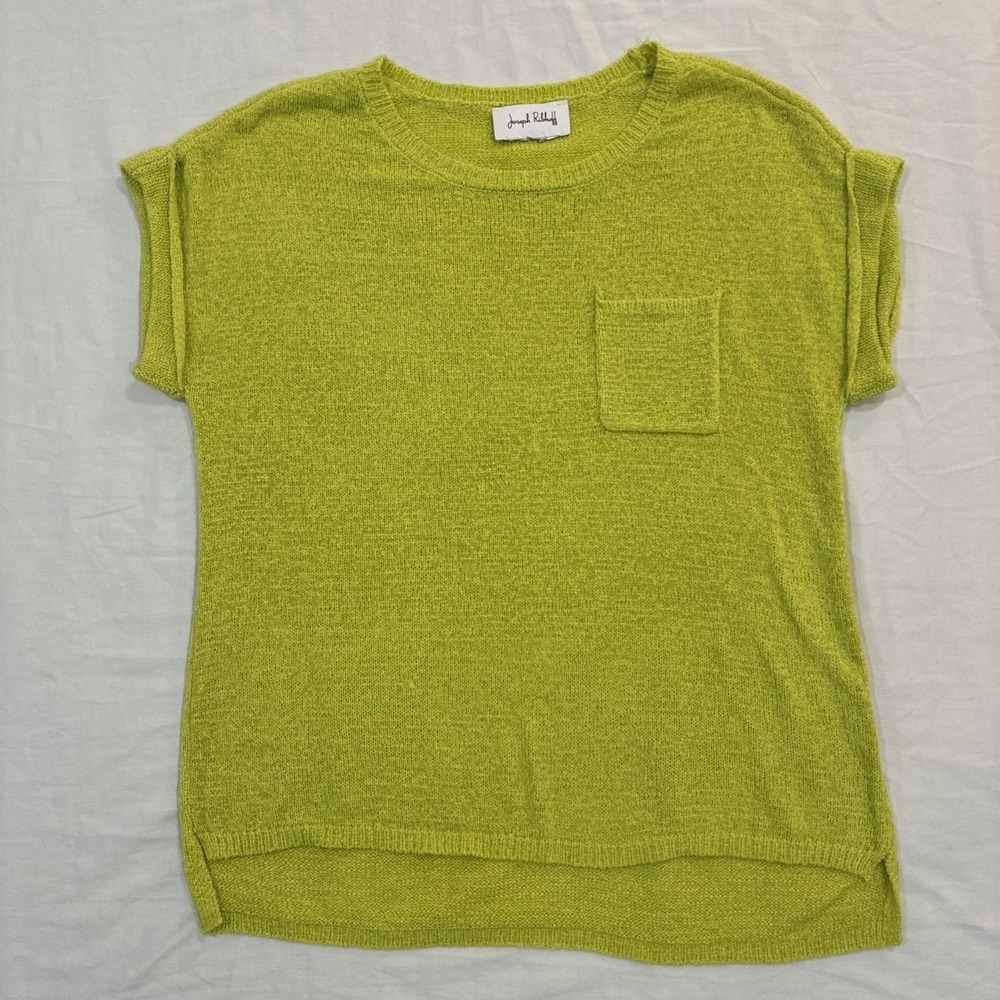 Joseph‎ Ribkoff Women's Neon Green Short Sleeve Sweater Size Medium